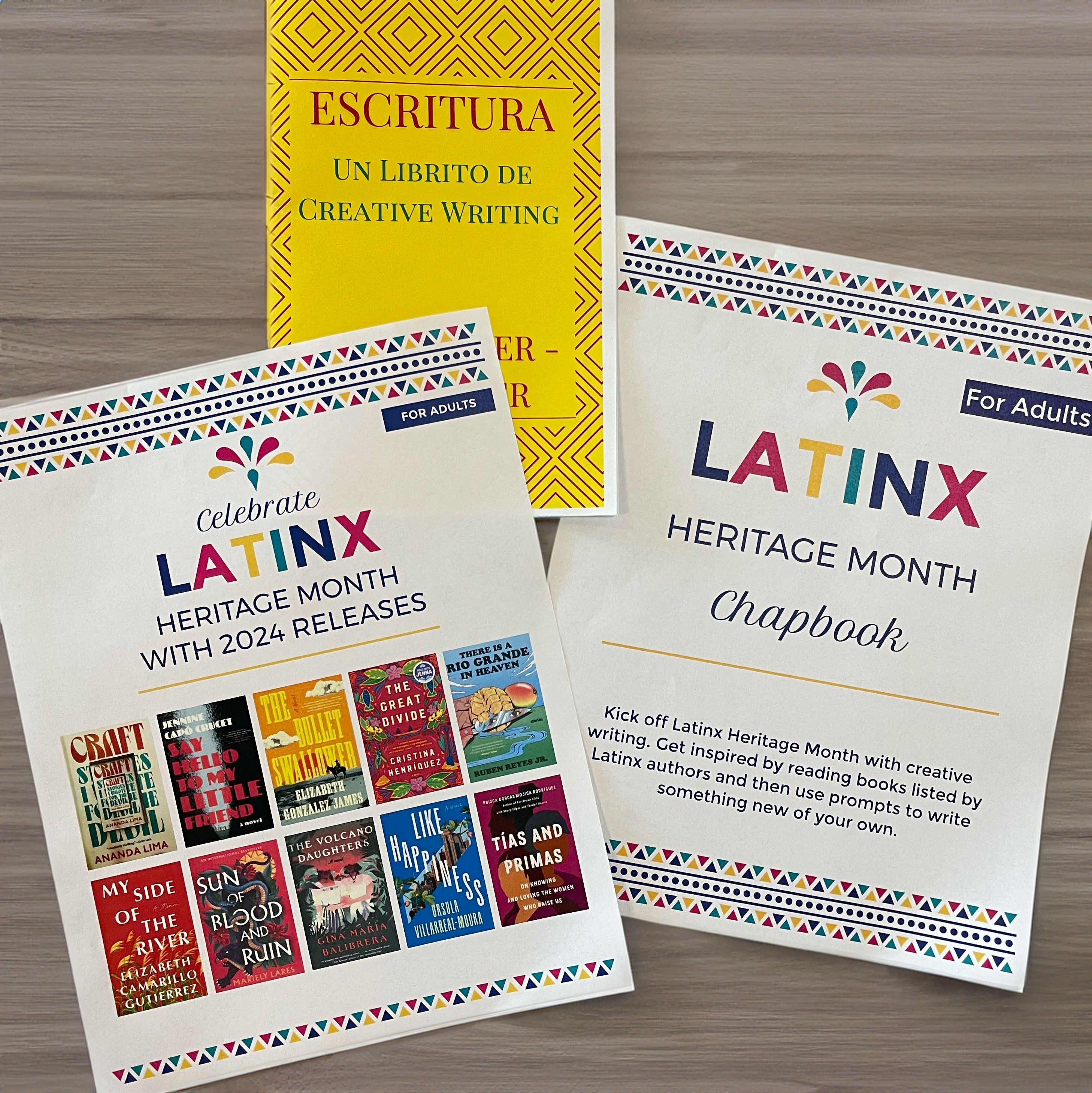 Northwest Library Latinx Heritage Month Chapbook for Adults Kit.