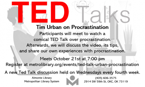 TED Talk: Urban Procrastination | Metropolitan Library System