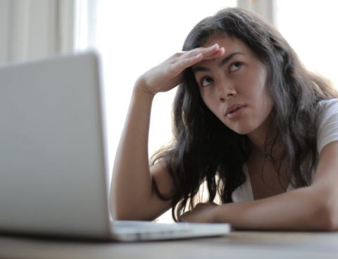 Person frustrated with laptop. Photo by Andrea Piacquadio on Pexels