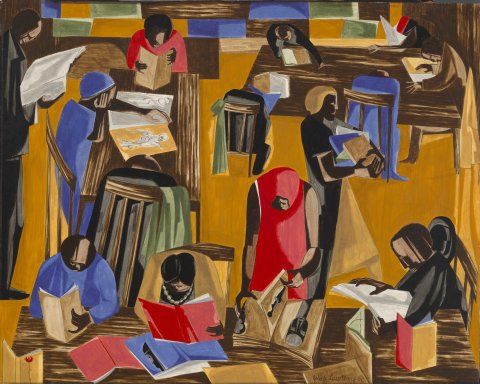 The Library by Jacob Lawrence, 1960