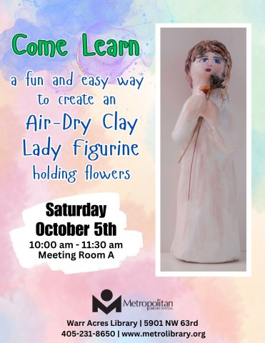 Come learn a fun and easy way to create an Air-Dry Clay Lady Figurine.
