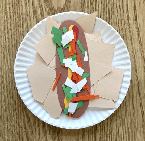 Photo of hot dog collage craft