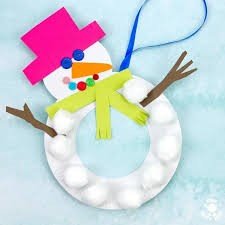 Paper Plate Snowman