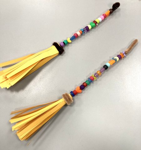 Photo of beaded broomstick craft 