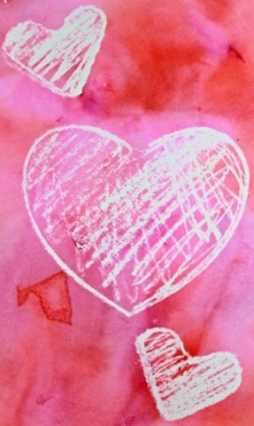 Crayon Resist Heart