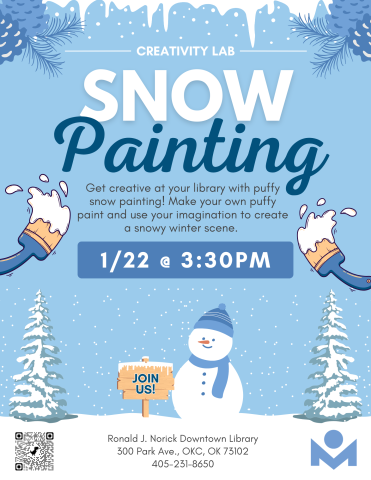 Flyer for Snow Painting.