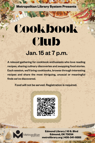 Cookbook Club - Jan. 15 at 7 p.m.