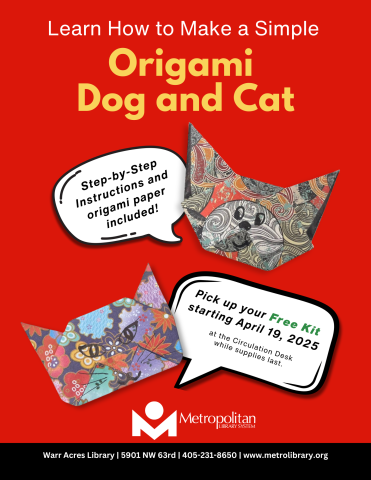 Learn to Make an Origami Dog and Cat. Instructions and paper included in the kit.