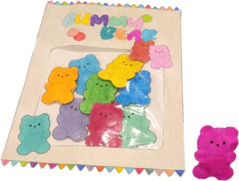 Paper Gummy Bear Package with Extra Gummy Bear