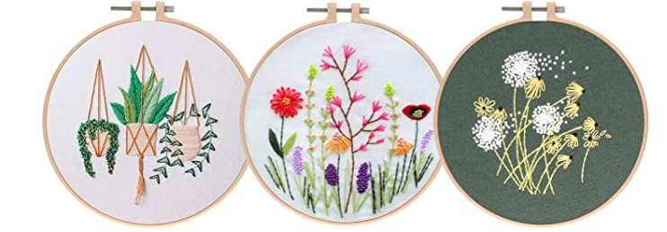 Sample embroidery projects.