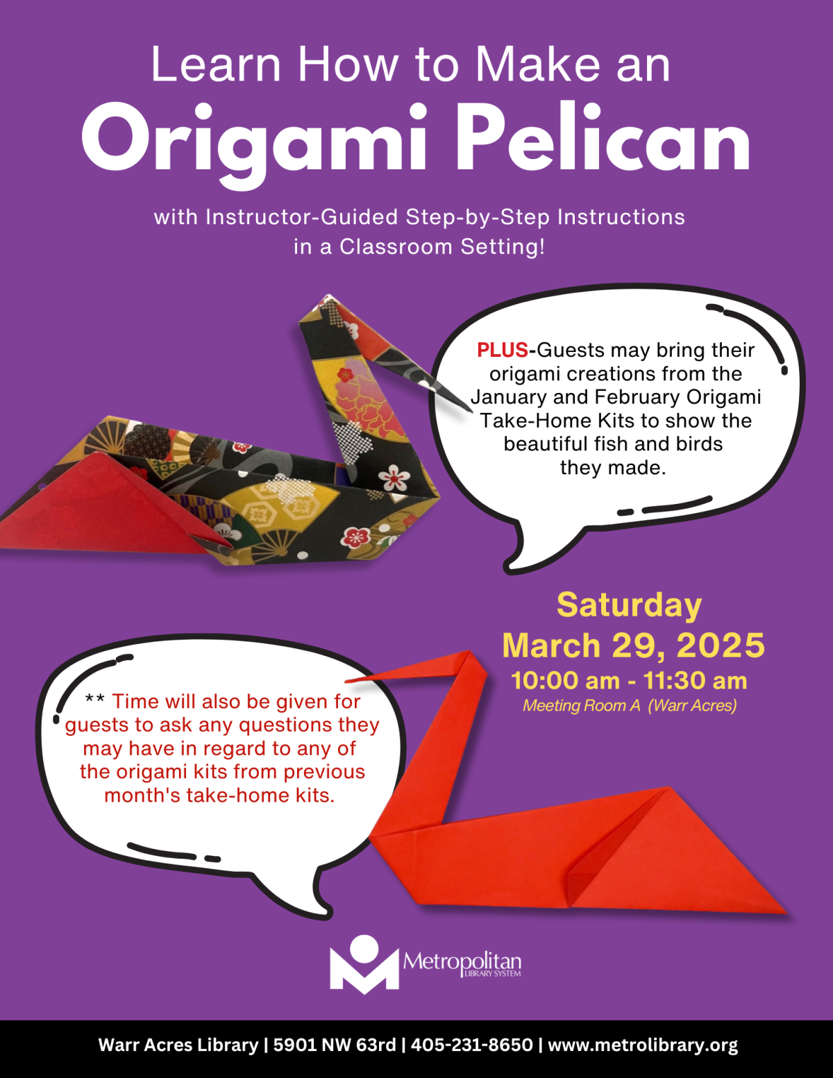 Learn How to Make and Origami Pelican