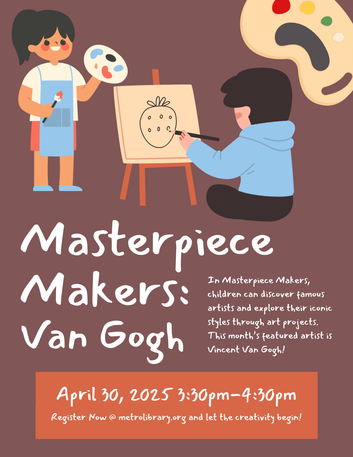 Masterpiece Makers: Van Gogh Flyer