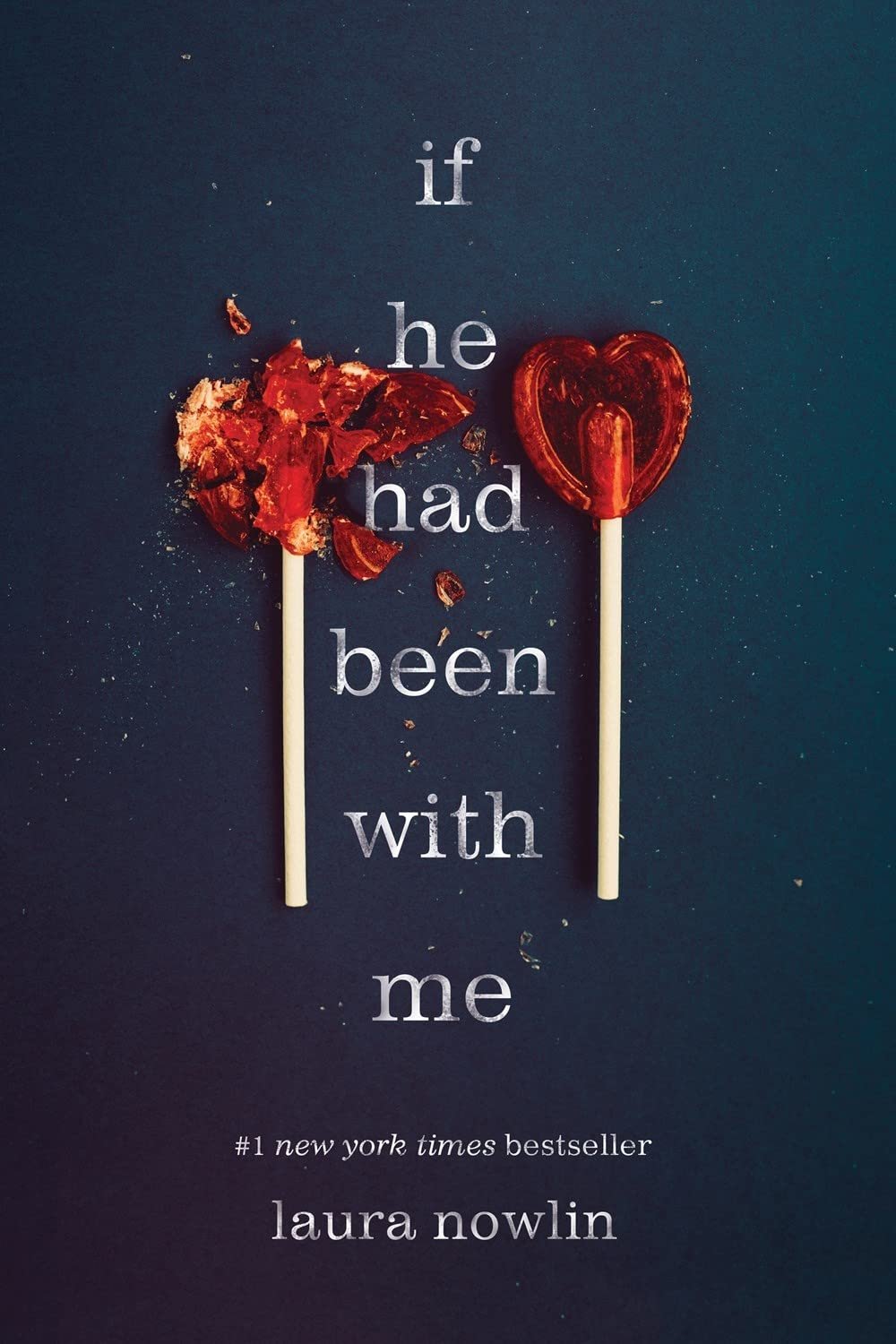 If he had been with me book cover; two heart lollipops-one is shattered